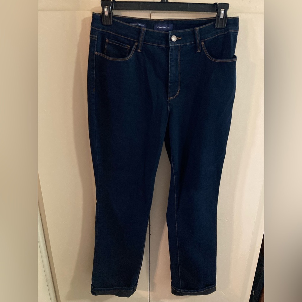 Charter Club Dark Blue Straight-Leg Jeans